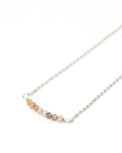 Load image into Gallery viewer, Cecily Moonstone Bar Necklace