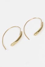 Load image into Gallery viewer, Golden Hook Earrings Made from Bomb Casings