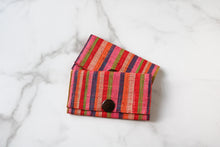 Load image into Gallery viewer, Madagascar Woven Wallet: Orange, Pink and Blue Striped