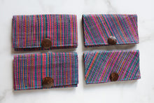 Load image into Gallery viewer, Madagascar Woven Wallet Blue and Pink Style #2