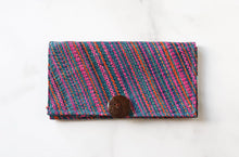 Load image into Gallery viewer, Madagascar Woven Wallet Blue and Pink Style #2