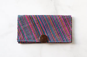 Madagascar Woven Wallet Blue and Pink Style #2