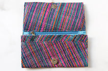 Load image into Gallery viewer, Madagascar Woven Wallet Blue and Pink Style #2