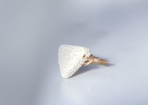 White Triangle Lava Stone Diffuser Ring