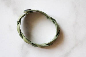 Yonnah Leather Bracelet in Green
