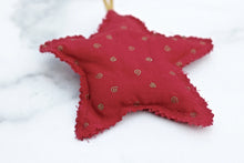 Load image into Gallery viewer, Haiti Red and Gold Star Ornament