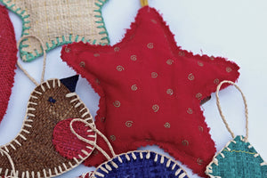Haiti Red and Gold Star Ornament