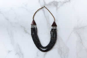 Joyce Leather Triangle Necklace